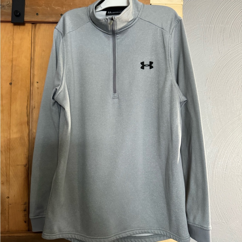 Under Armour ColdGear Quarter Zip Pullover | Gray | Men’s M